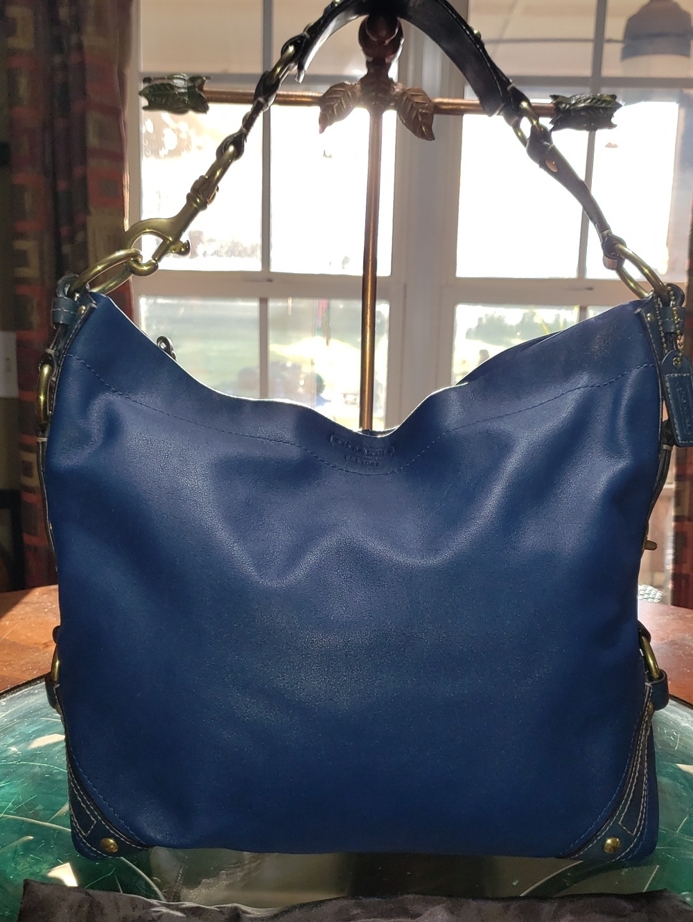 💘🖤💘 BLUE COACH CARLY LIMITED EDITION LEATHER SHOULDER VINTAGE HOBO BAG 10616 - Picture 2 of 13